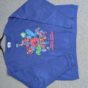 Vintage 1998 Universal Studios Marvel Sweatshirt Size XXL in Blue -Pre-Disney BS